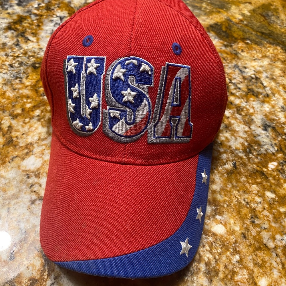 Red and Blue USA Baseball Cap